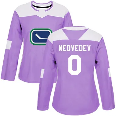 Purple Women's Aleksei Medvedev Authentic Vancouver Canucks Fights Cancer Practice Jersey