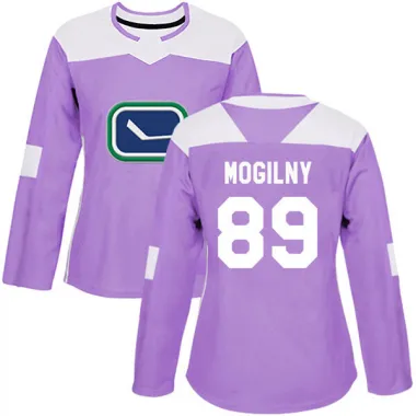 Purple Women's Alexander Mogilny Authentic Vancouver Canucks Fights Cancer Practice Jersey