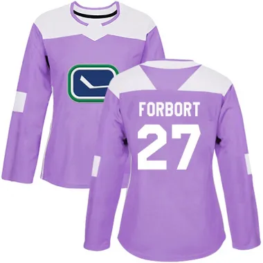 Purple Women's Derek Forbort Authentic Vancouver Canucks Fights Cancer Practice Jersey