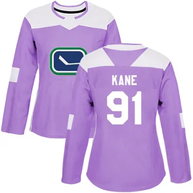 Purple Women's Evander Kane Authentic Vancouver Canucks Fights Cancer Practice Jersey