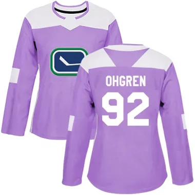 Purple Women's Liam Ohgren Authentic Vancouver Canucks Fights Cancer Practice Jersey