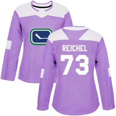 Purple Women's Lukas Reichel Authentic Vancouver Canucks Fights Cancer Practice Jersey