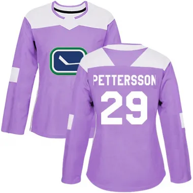 Purple Women's Marcus Pettersson Authentic Vancouver Canucks Fights Cancer Practice Jersey