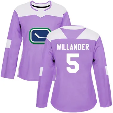 Purple Women's Tom Willander Authentic Vancouver Canucks Fights Cancer Practice Jersey