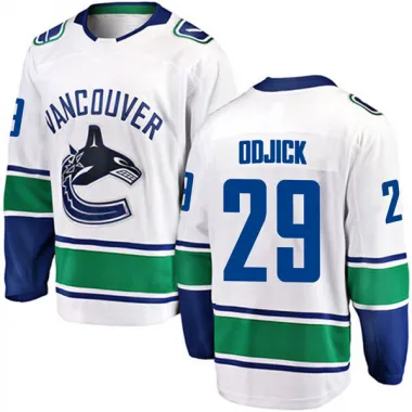 White Men's Gino Odjick Breakaway Vancouver Canucks Away Jersey