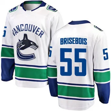 White Men's Guillaume Brisebois Breakaway Vancouver Canucks Away Jersey