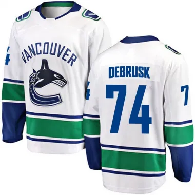 White Men's Jake DeBrusk Breakaway Vancouver Canucks Away Jersey