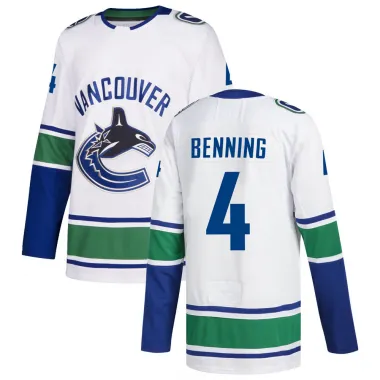 White Men's Jim Benning Authentic Vancouver Canucks zied Away Jersey