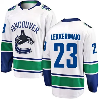 White Men's Jonathan Lekkerimaki Breakaway Vancouver Canucks Away Jersey