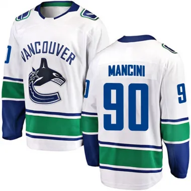 White Men's Vittorio Mancini Breakaway Vancouver Canucks Away Jersey