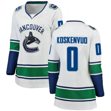 White Women's Aku Koskenvuo Breakaway Vancouver Canucks Away Jersey
