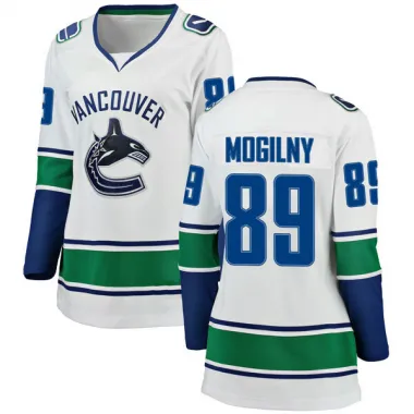 White Women's Alexander Mogilny Breakaway Vancouver Canucks Away Jersey