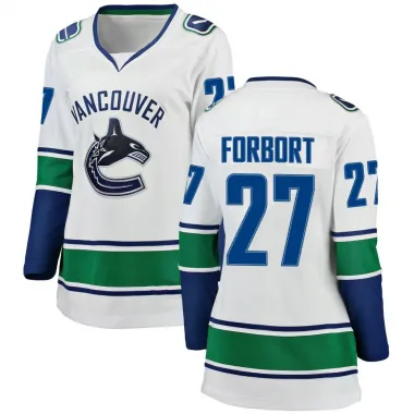 White Women's Derek Forbort Breakaway Vancouver Canucks Away Jersey