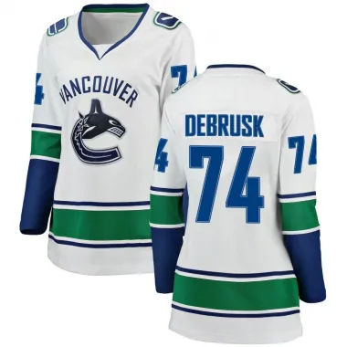 White Women's Jake DeBrusk Breakaway Vancouver Canucks Away Jersey