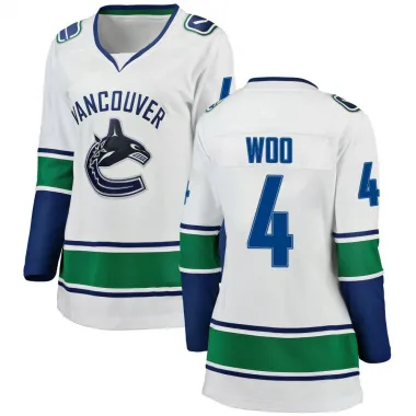 White Women's Jett Woo Breakaway Vancouver Canucks Away Jersey