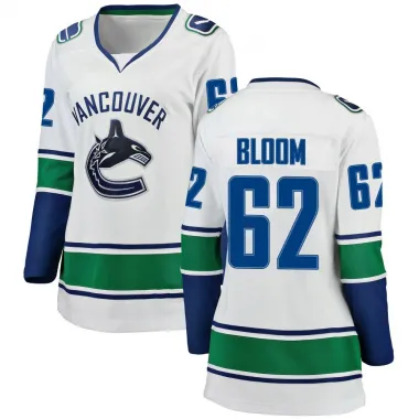 White Women's Josh Bloom Breakaway Vancouver Canucks Away Jersey