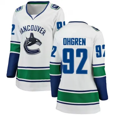 White Women's Liam Ohgren Breakaway Vancouver Canucks Away Jersey