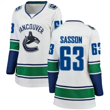 White Women's Max Sasson Breakaway Vancouver Canucks Away Jersey