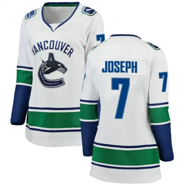 White Women's Pierre-Olivier Joseph Breakaway Vancouver Canucks Away Jersey