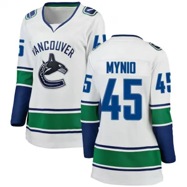 White Women's Sawyer Mynio Breakaway Vancouver Canucks Away Jersey
