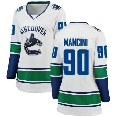 White Women's Vittorio Mancini Breakaway Vancouver Canucks Away Jersey