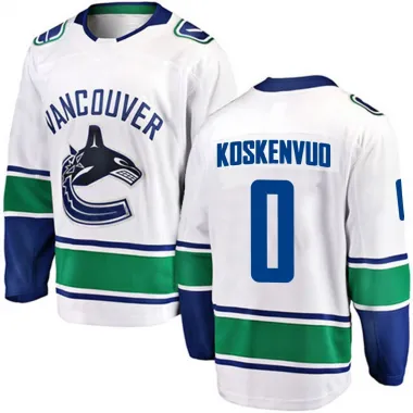 White Youth Aku Koskenvuo Breakaway Vancouver Canucks Away Jersey