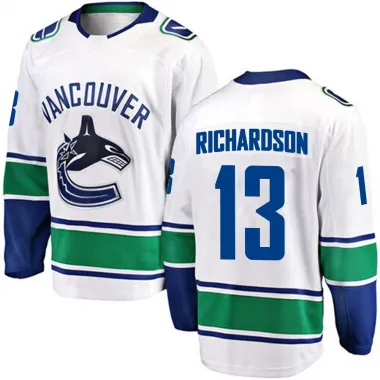 White Youth Brad Richardson Breakaway Vancouver Canucks Away Jersey