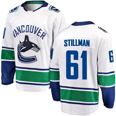 White Youth Chase Stillman Breakaway Vancouver Canucks Away Jersey