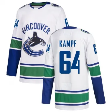 White Youth David Kampf Authentic Vancouver Canucks Away Jersey