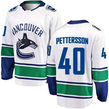 White Youth Elias Pettersson Breakaway Vancouver Canucks Away Jersey
