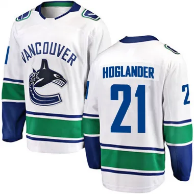 White Youth Nils Hoglander Breakaway Vancouver Canucks Away Jersey