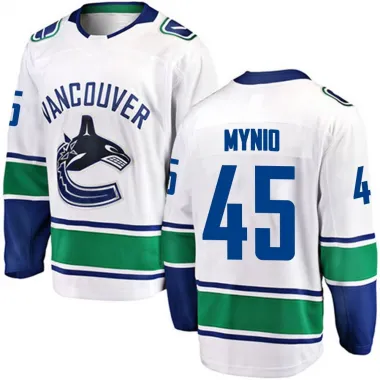 White Youth Sawyer Mynio Breakaway Vancouver Canucks Away Jersey