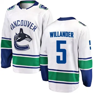 White Youth Tom Willander Breakaway Vancouver Canucks Away Jersey